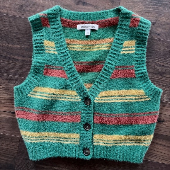 Urban Outfitters Sweaters - Urban Outfitters Multicolor Striped V-Neck Sweater Vest